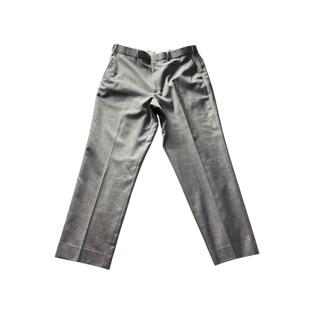 Saddlebred Performance Gray Wool‎ Blend Professional Dress Pants Men's 38x30